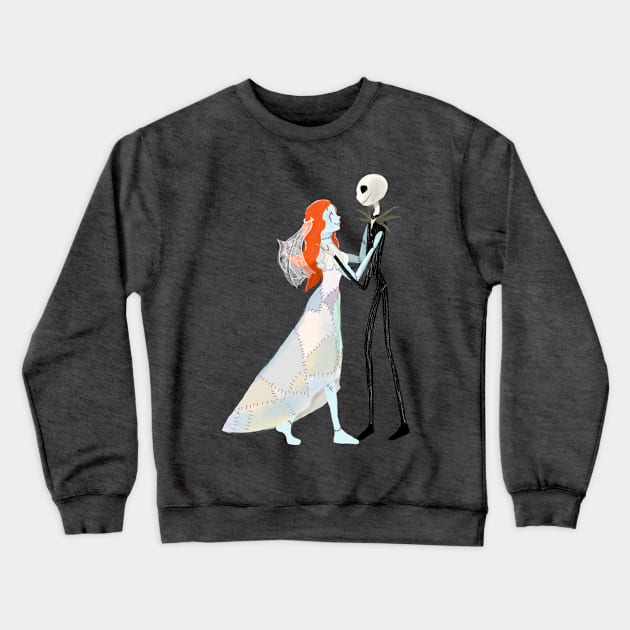 Jack and Sally Wedding Crewneck Sweatshirt by KP's Door